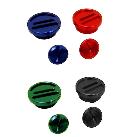 Outlaw Racing Anodized Billet Engine Plug Kit - Red For Kawasaki KX250F, 2006-2015 PP2706R